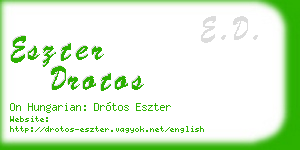 eszter drotos business card