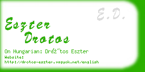 eszter drotos business card